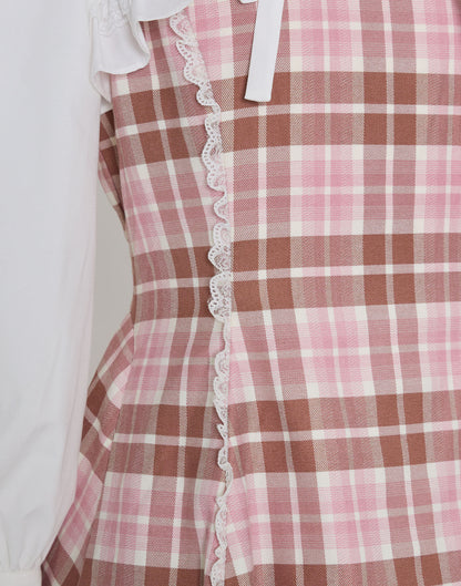 (Pre-order) mellfy memory Melty Café Check Dress