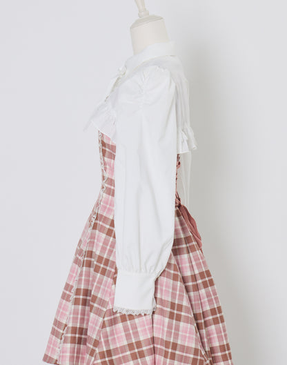 (Pre-order) mellfy memory Melty Café Check Dress