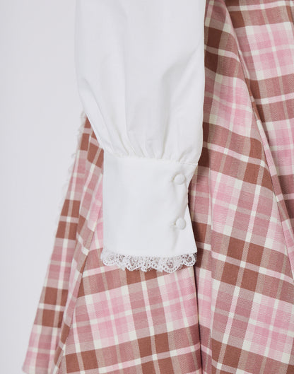 (Pre-order) mellfy memory Melty Café Check Dress
