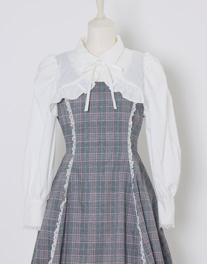 (Pre-order) mellfy memory Melty Café Check Dress
