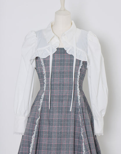 (Pre-order) mellfy memory Melty Café Check Dress