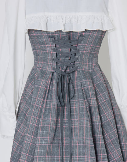(Pre-order) mellfy memory Melty Café Check Dress