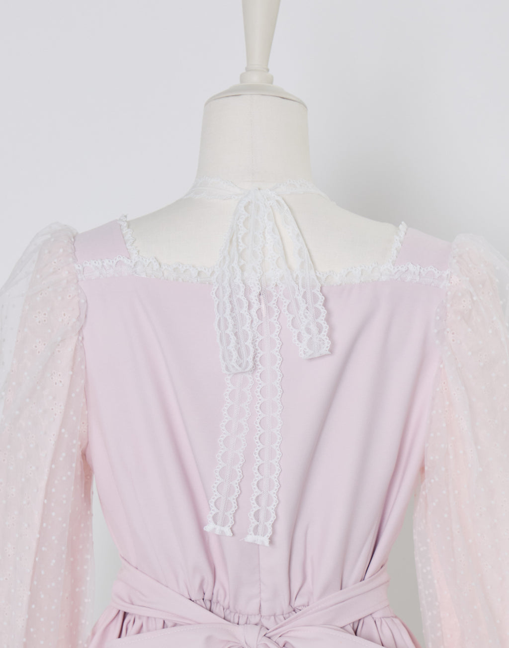 mellfy memory Sugar Lace Puff peplum Blouse