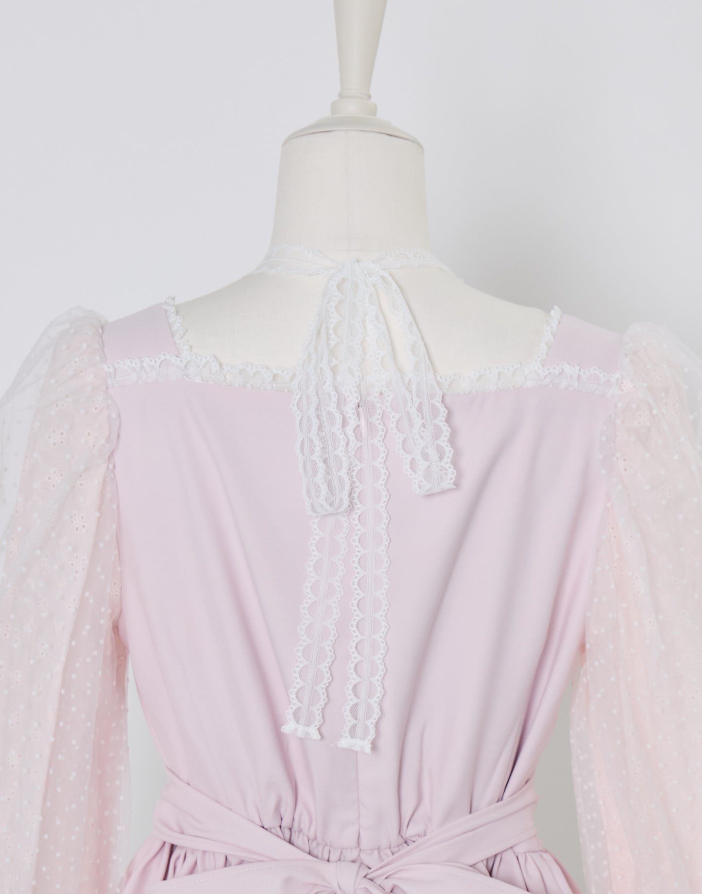 (Pre-order) mellfy memory Sugar Lace Puff peplum Blouse