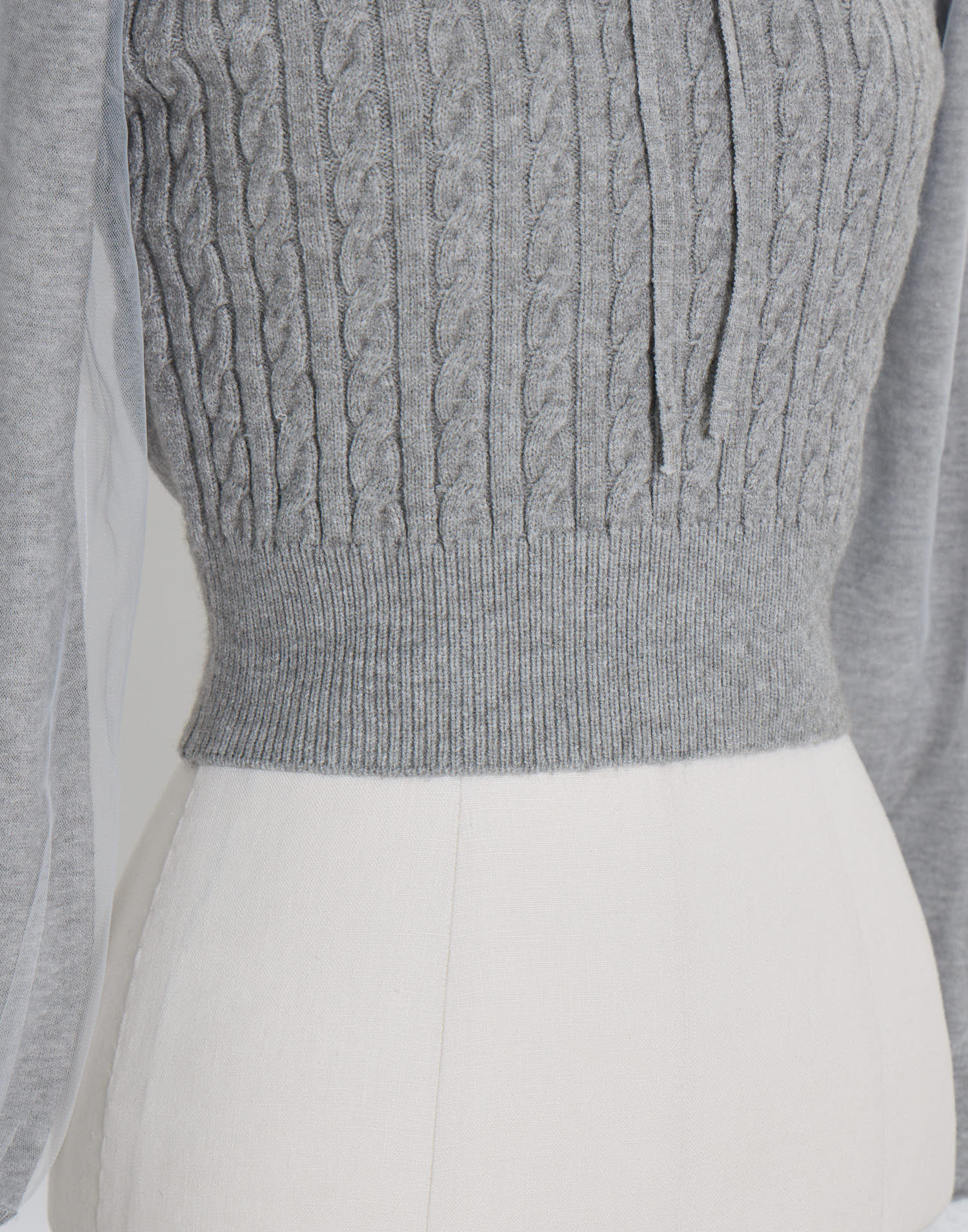 mellfy memory Girls Cable Knit Blouse Top