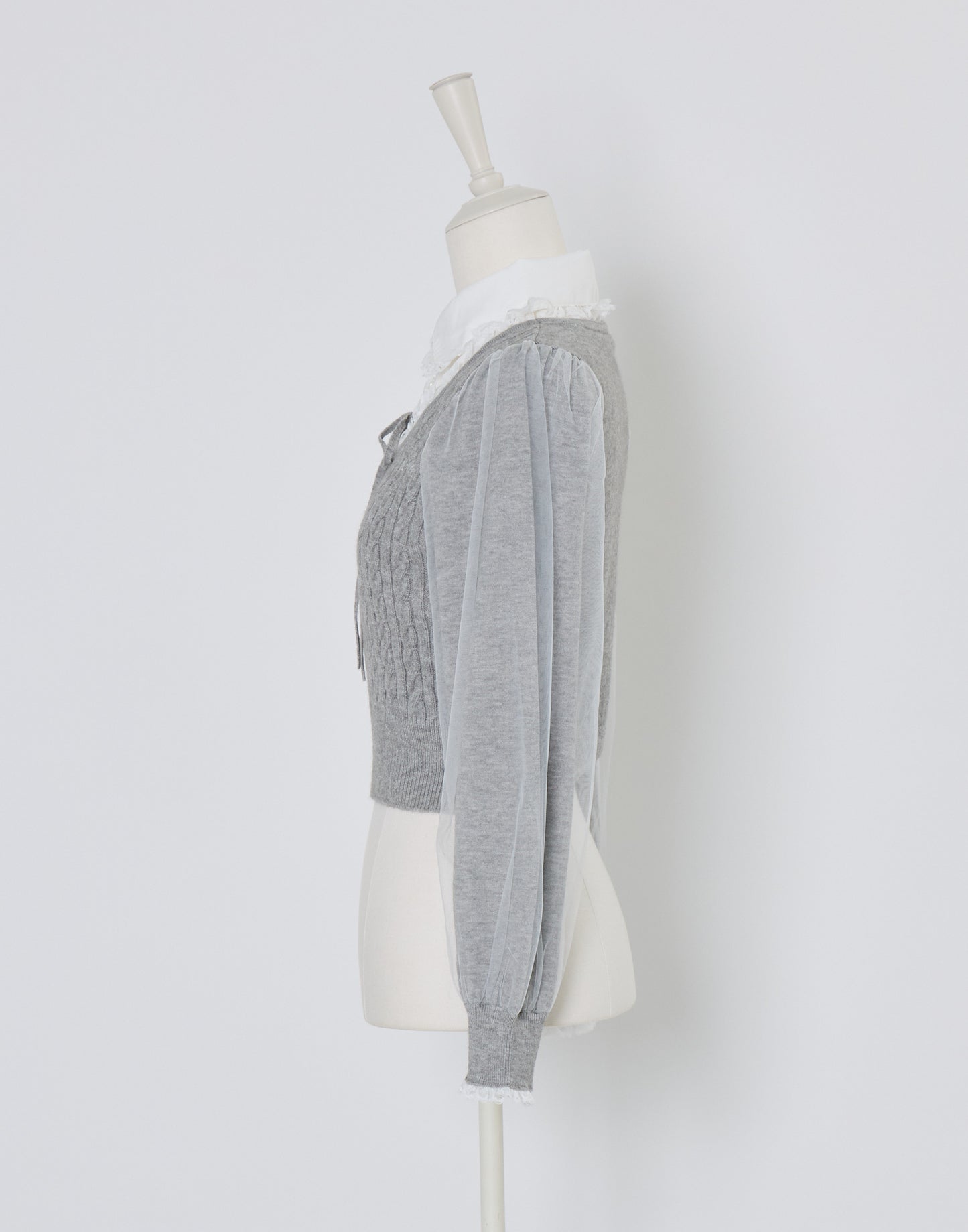 (Pre-order) mellfy memory Girls Cable Knit Blouse Top
