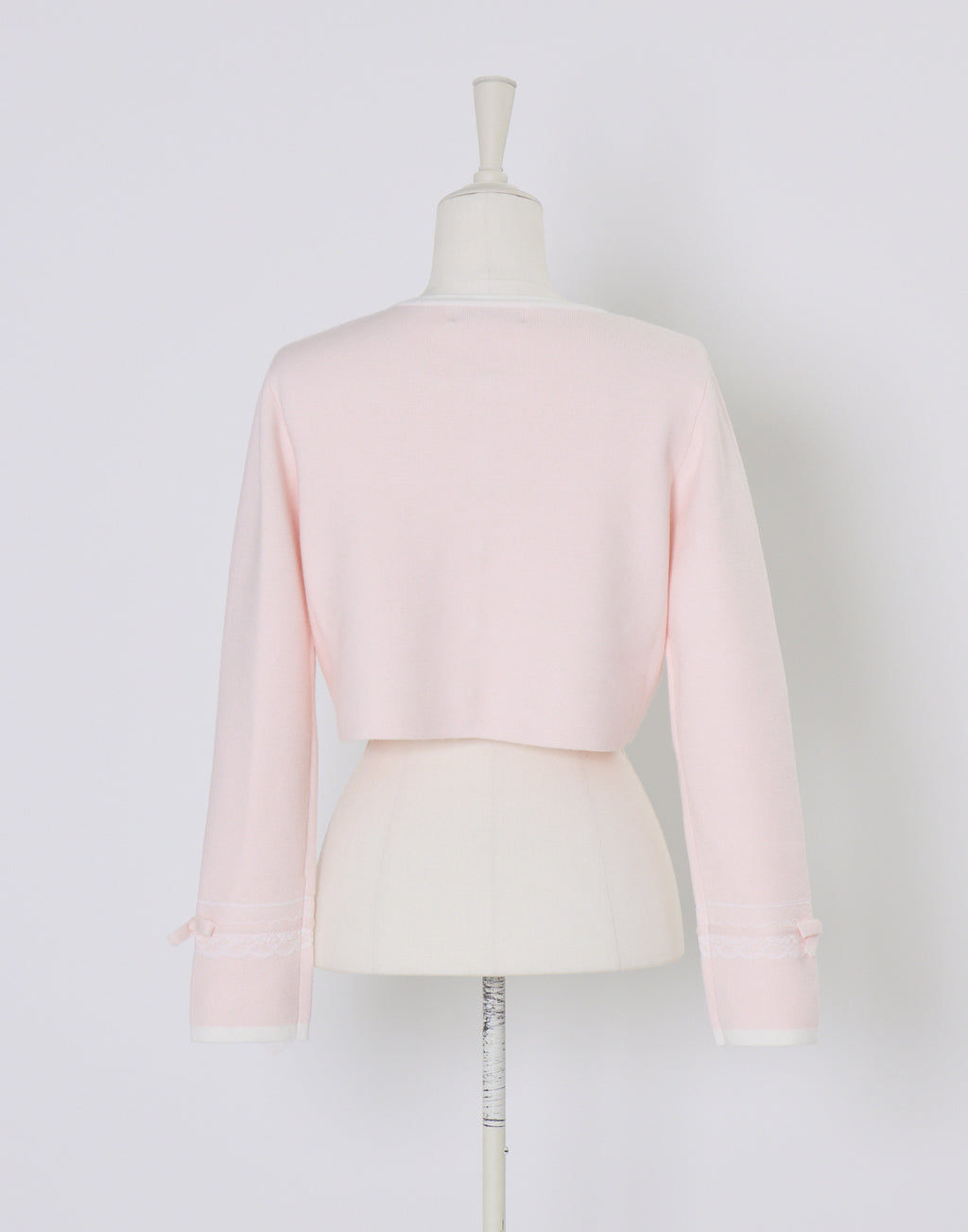 mellfy memory Cotton lace and ribbon bicolor Cardigan