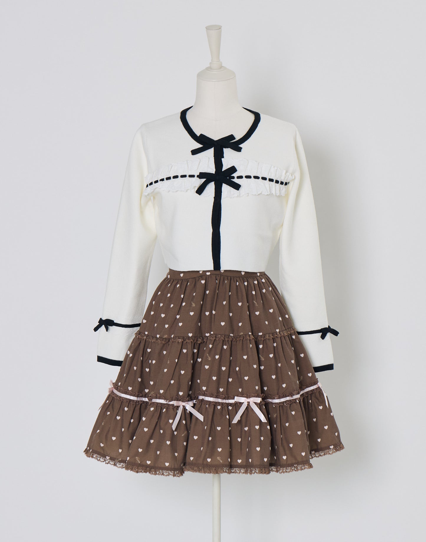 (Pre-order) mellfy memory Chocolate de Love Letter Skirt
