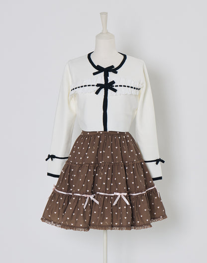 (Pre-order) mellfy memory Chocolate de Love Letter Skirt