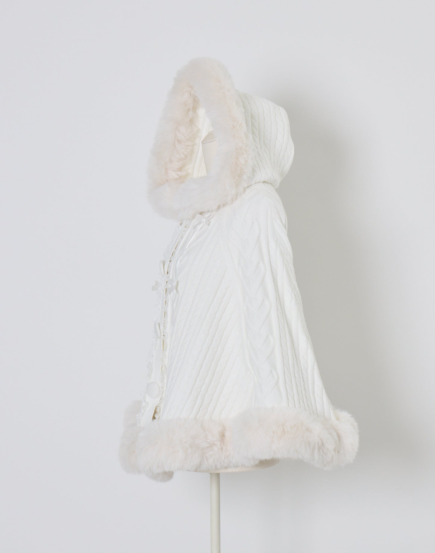 mellfy memory Fluffy Meringue Ribbon Poncho