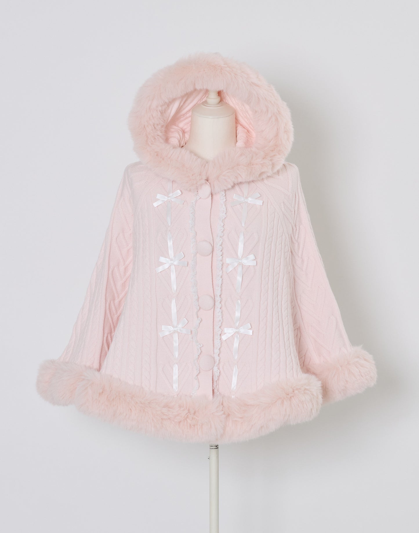 mellfy memory Fluffy Meringue Ribbon Poncho