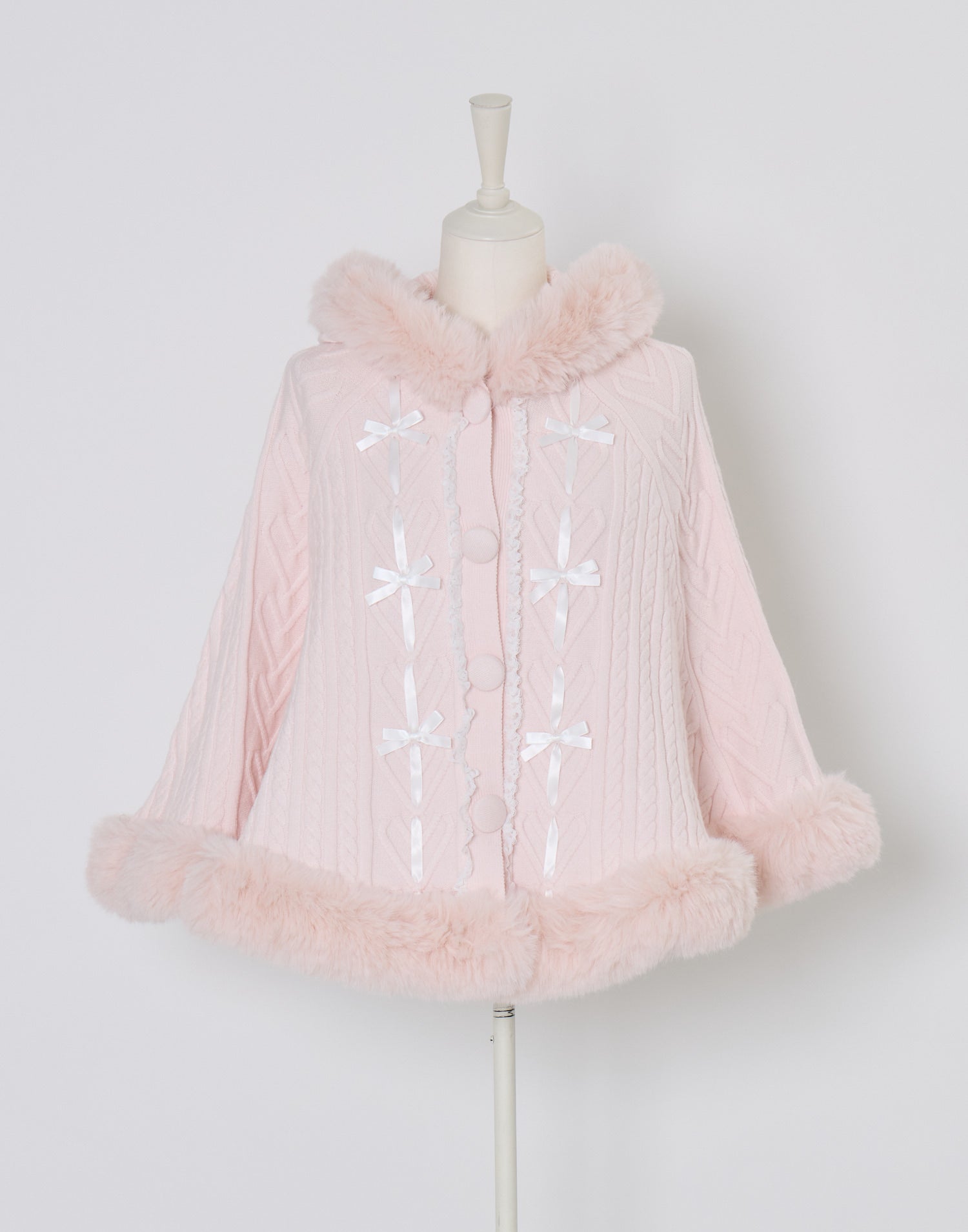 mellfy memory Fluffy Meringue Ribbon Poncho