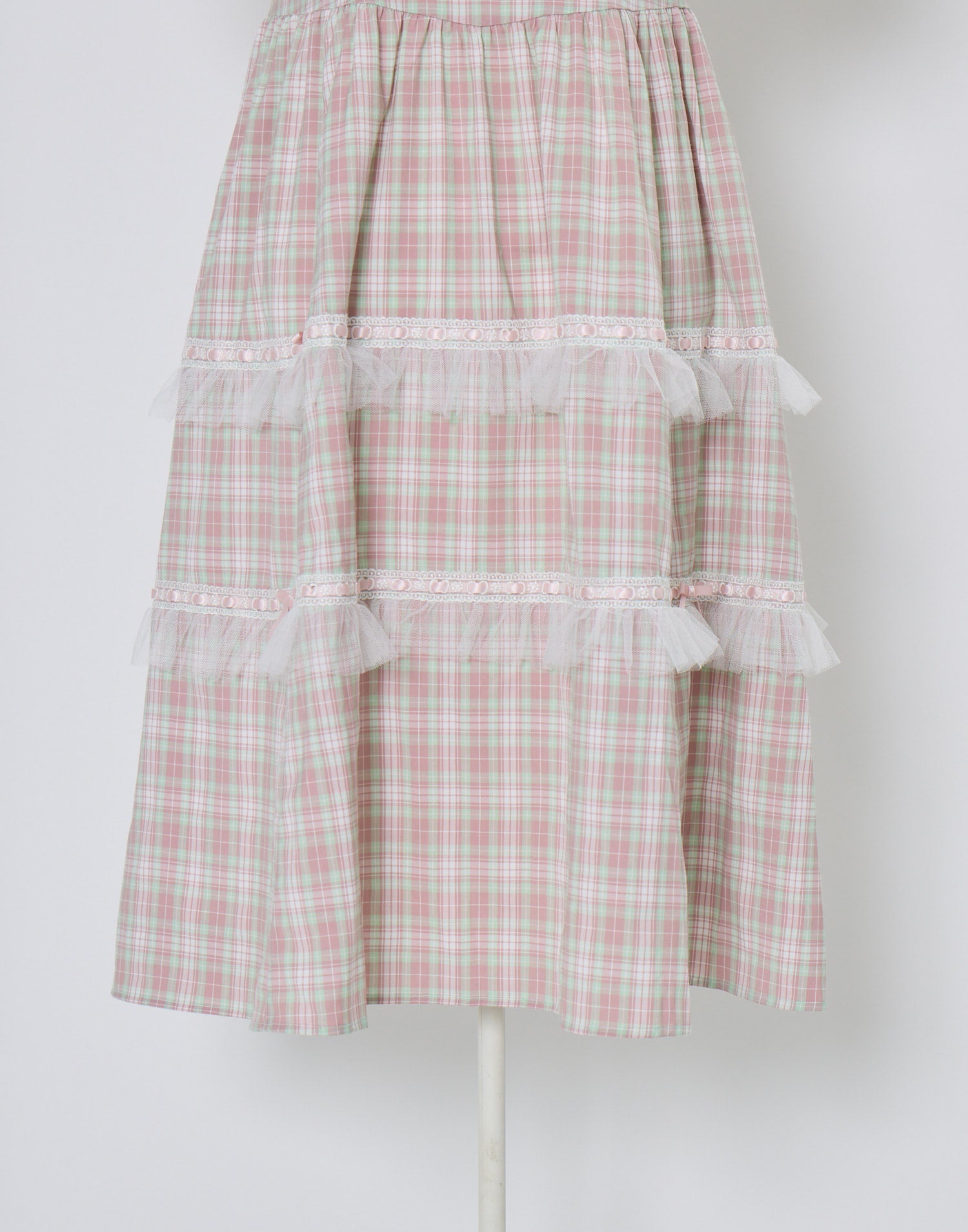 (Pre-order) Lolime check puff sleeve dress