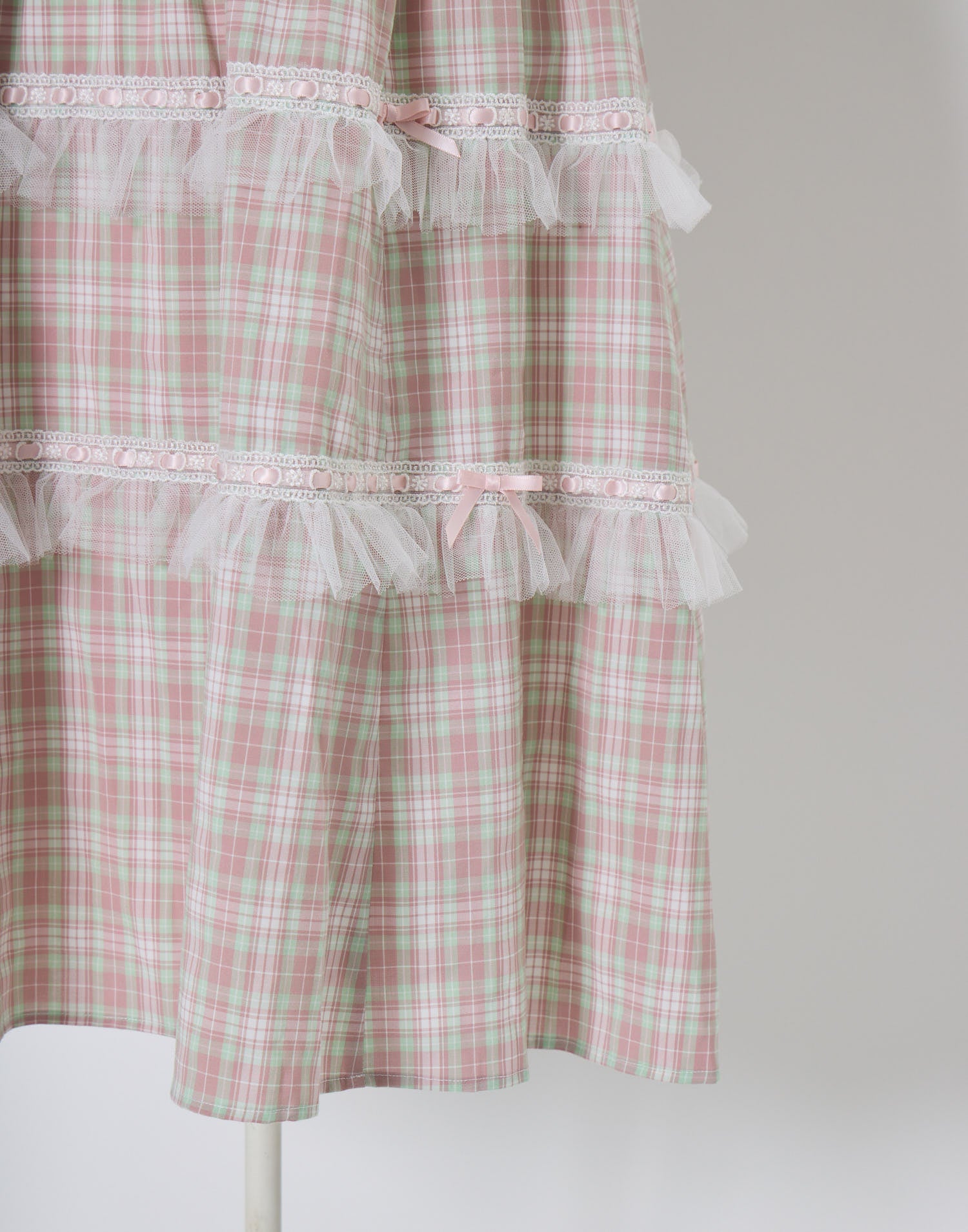 (Pre-order) Lolime check puff sleeve dress