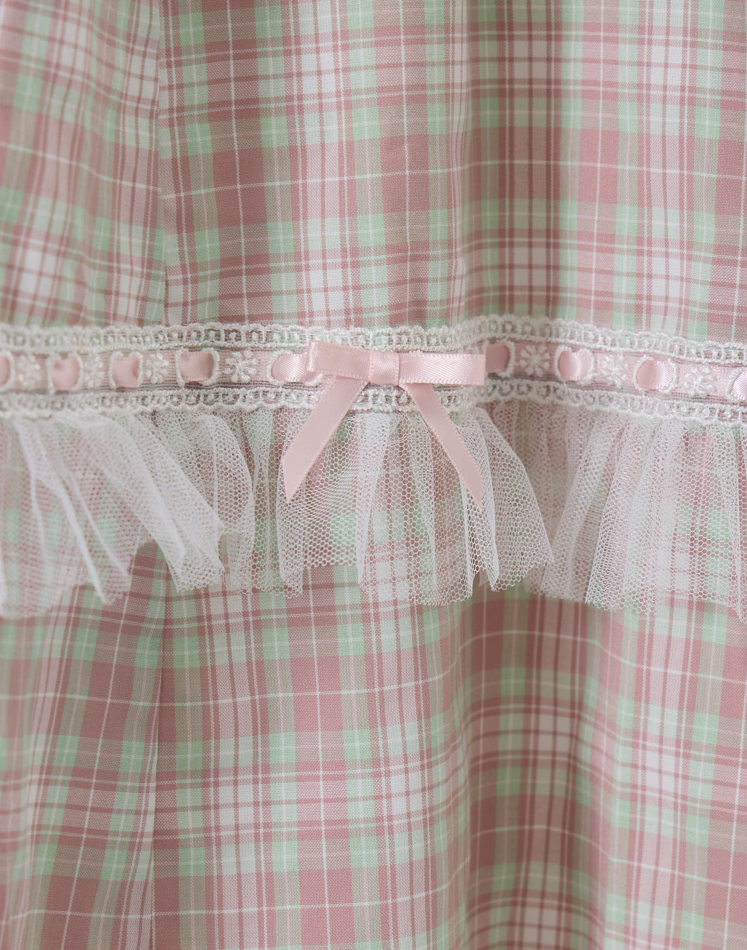 (Pre-order) Lolime check puff sleeve dress