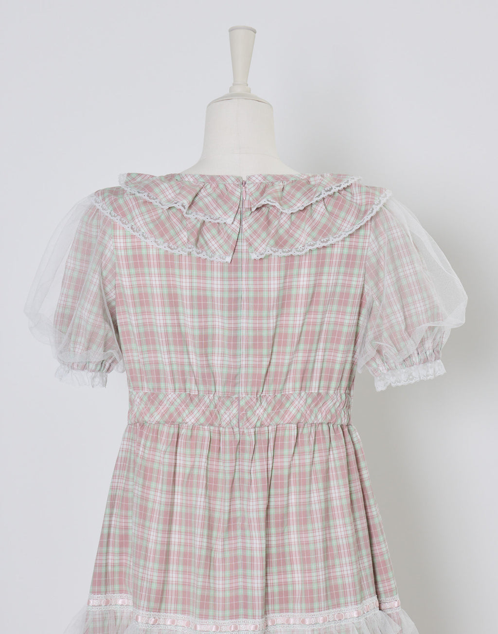 (Pre-order) Lolime check puff sleeve dress