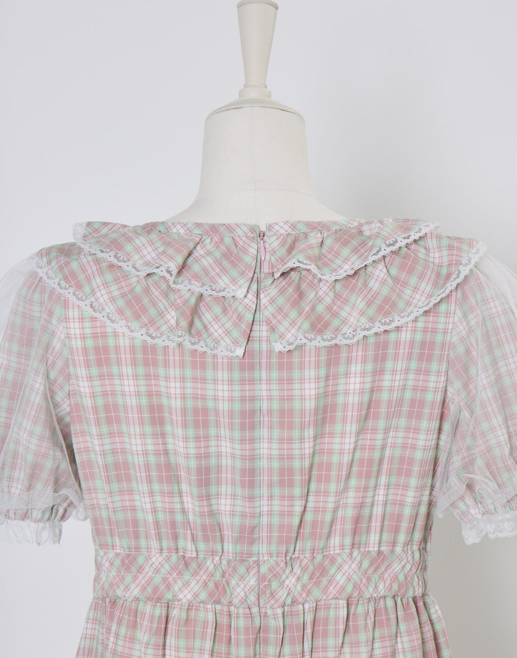 (Pre-order) Lolime check puff sleeve dress