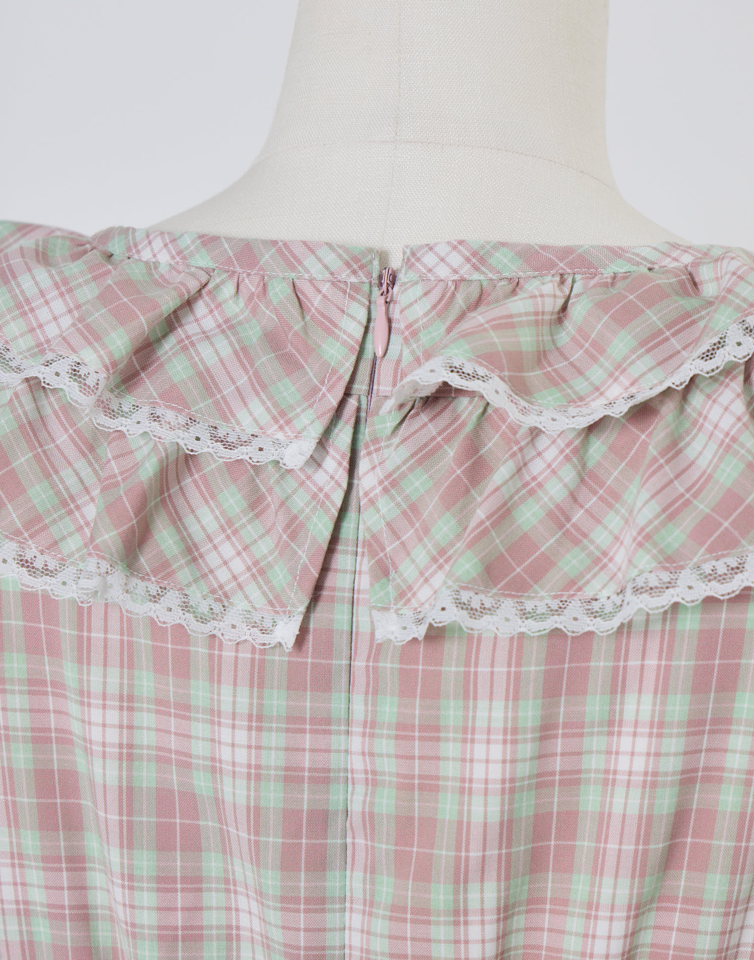 (Pre-order) Lolime check puff sleeve dress