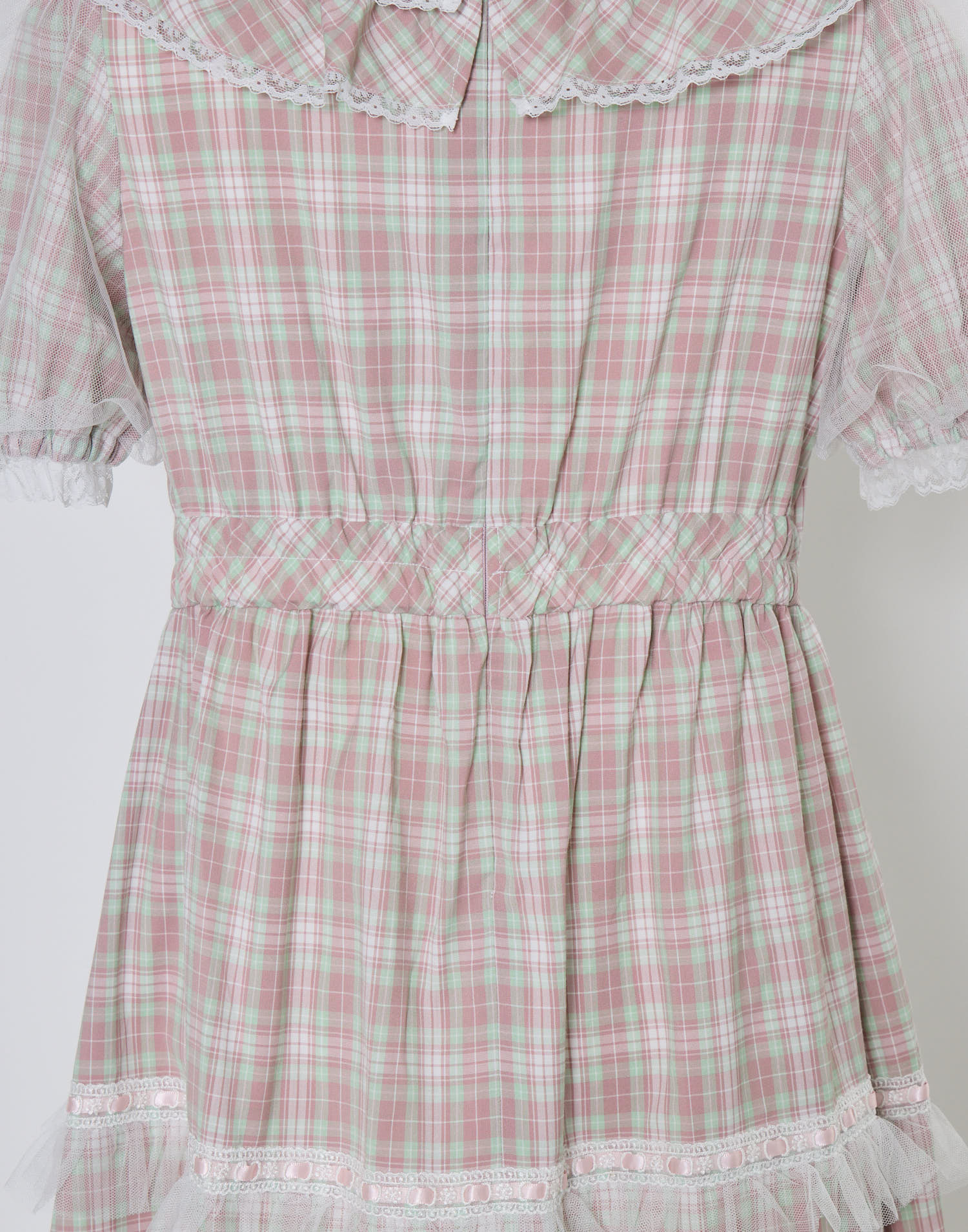 (Pre-order) Lolime check puff sleeve dress