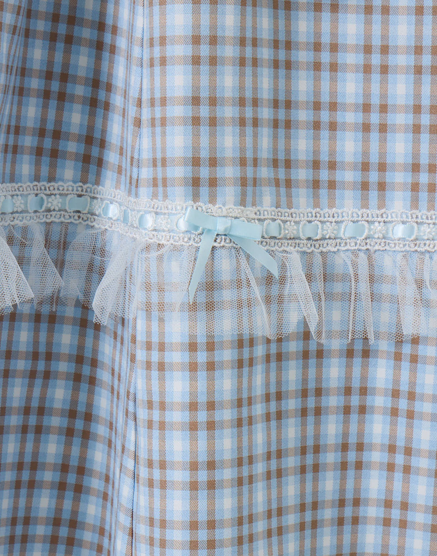 Lolime check puff sleeve dress