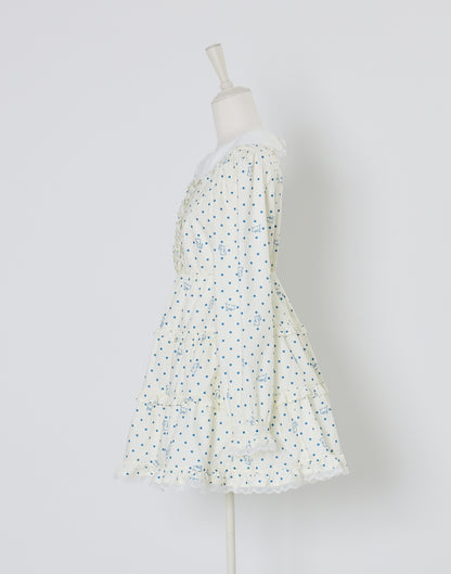 Lolime angel bunny frill mini dress