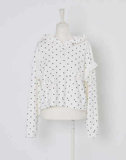 Lolime fancy dot sweatshirt