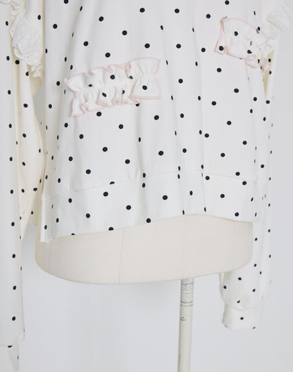 Lolime fancy dot sweatshirt