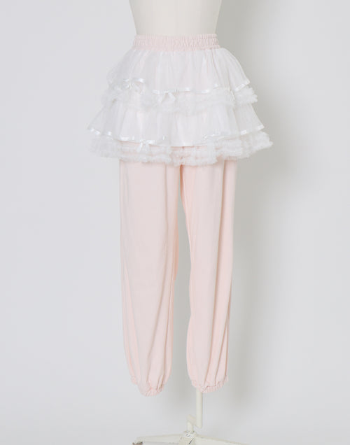 (Pre-order) Lolime tulle layered skirt pants