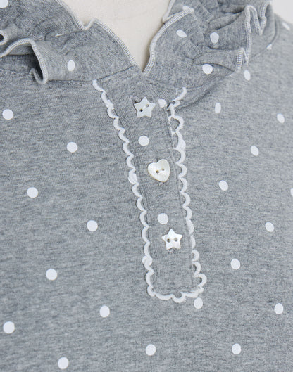 Lolime fancy dot sweatshirt