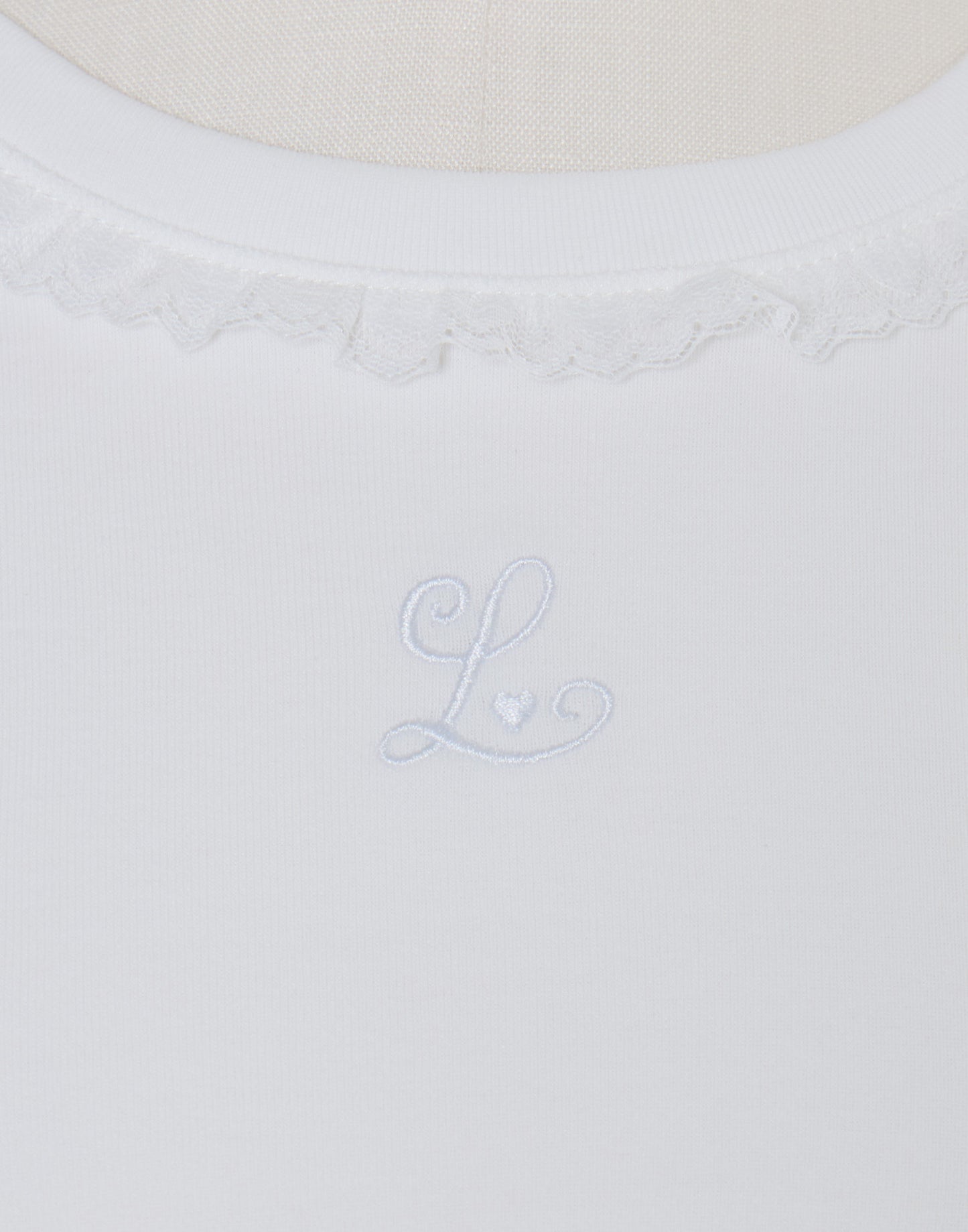 Lolime lacy shirring logo pullover
