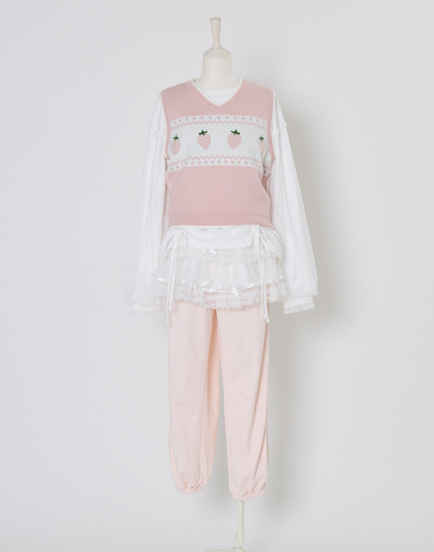 Lolime daydream strawberry knit vest