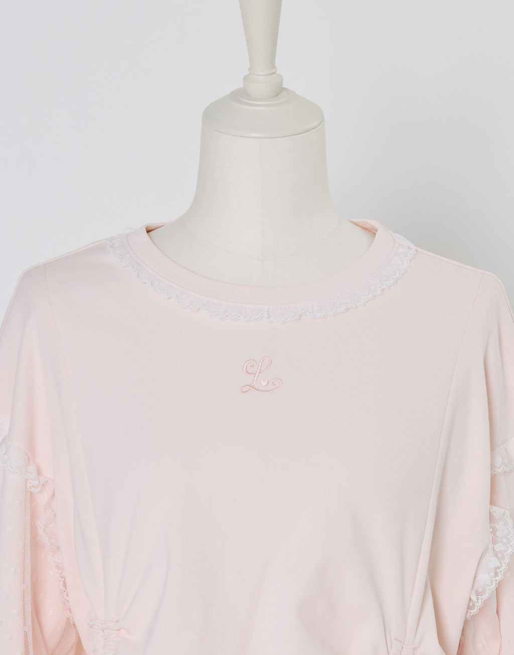 (Pre-order) Lolime lacy shirring logo pullover