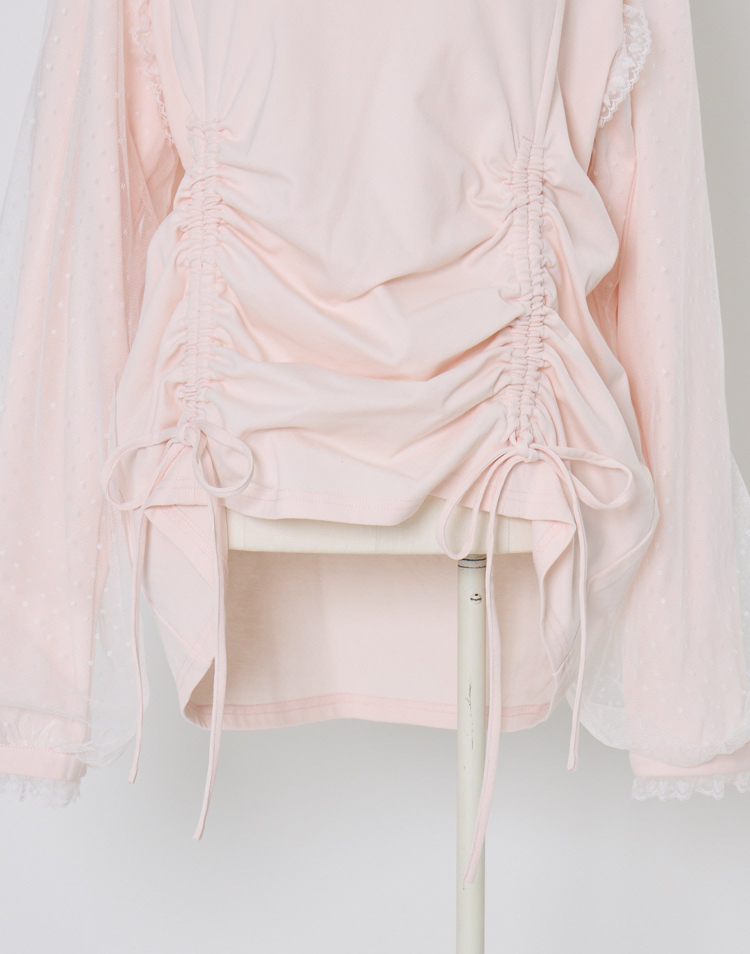 (Pre-order) Lolime lacy shirring logo pullover