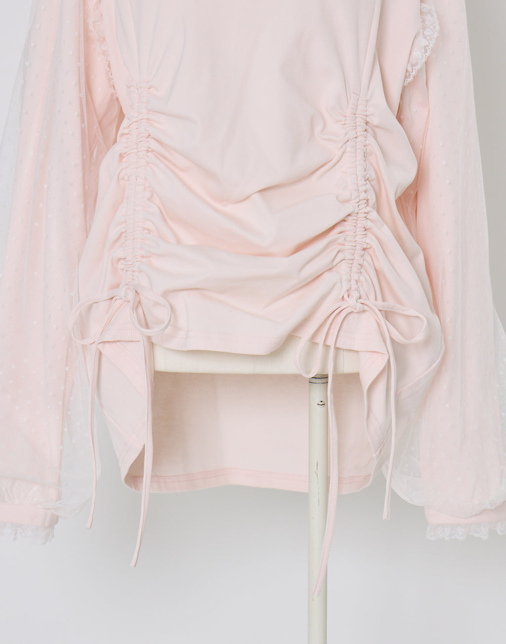 Lolime lacy shirring logo pullover