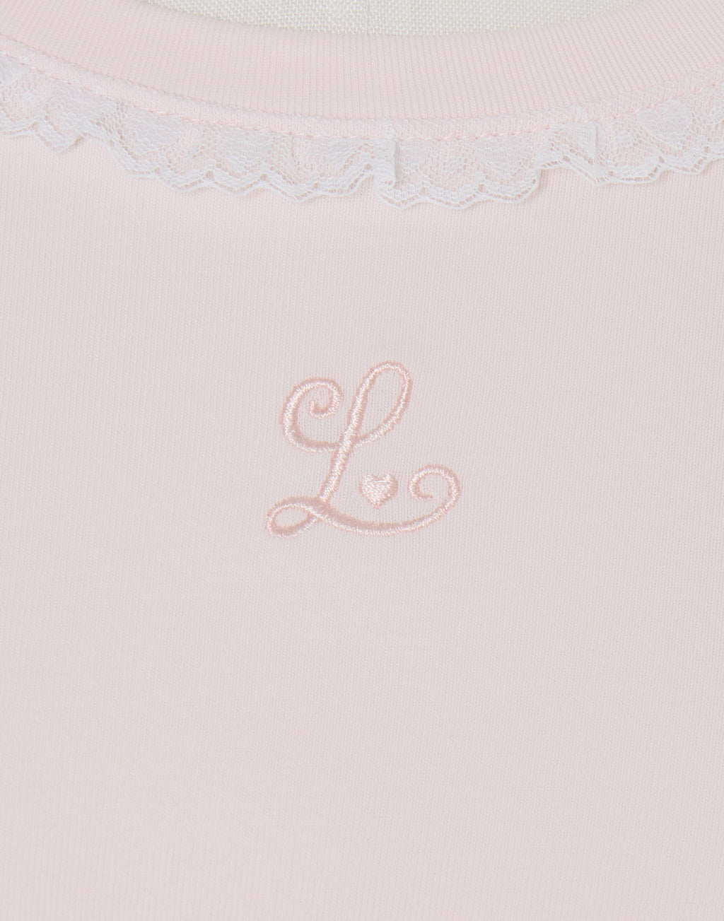 Lolime lacy shirring logo pullover