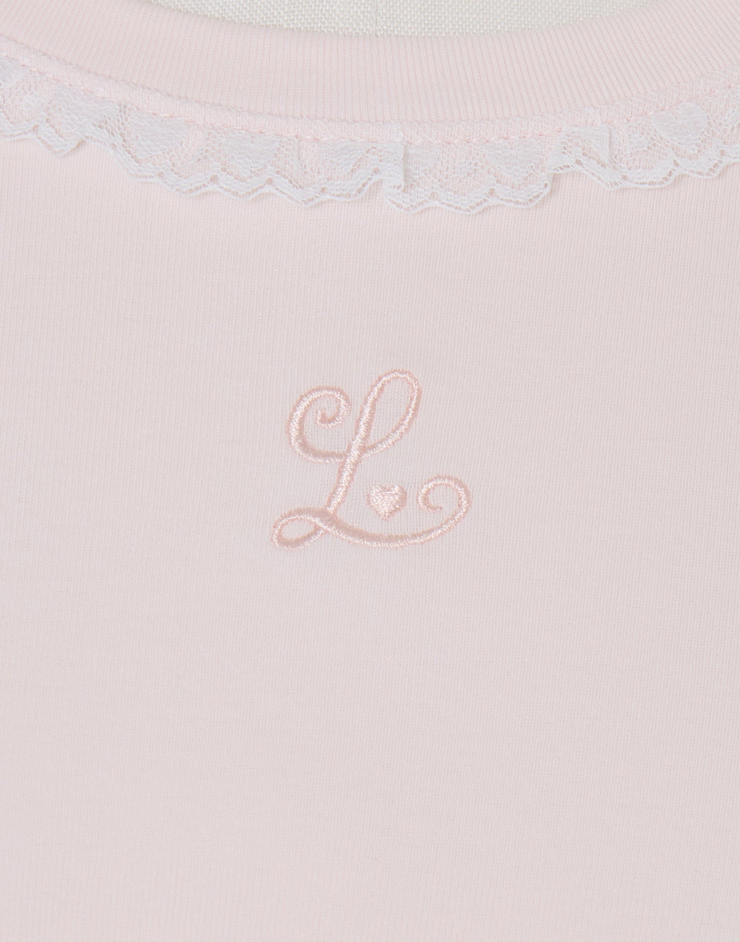 Lolime lacy shirring logo pullover