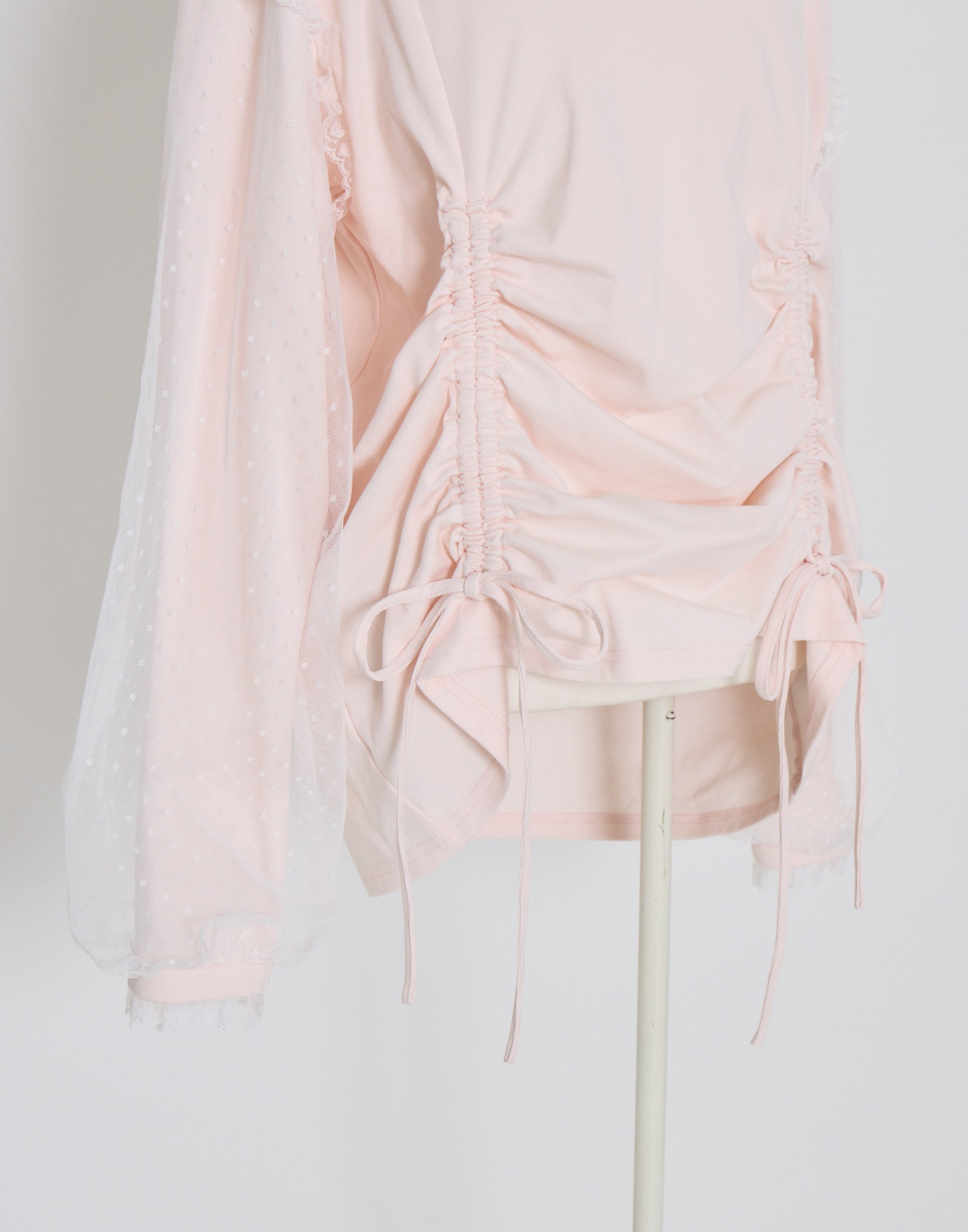 (Pre-order) Lolime lacy shirring logo pullover