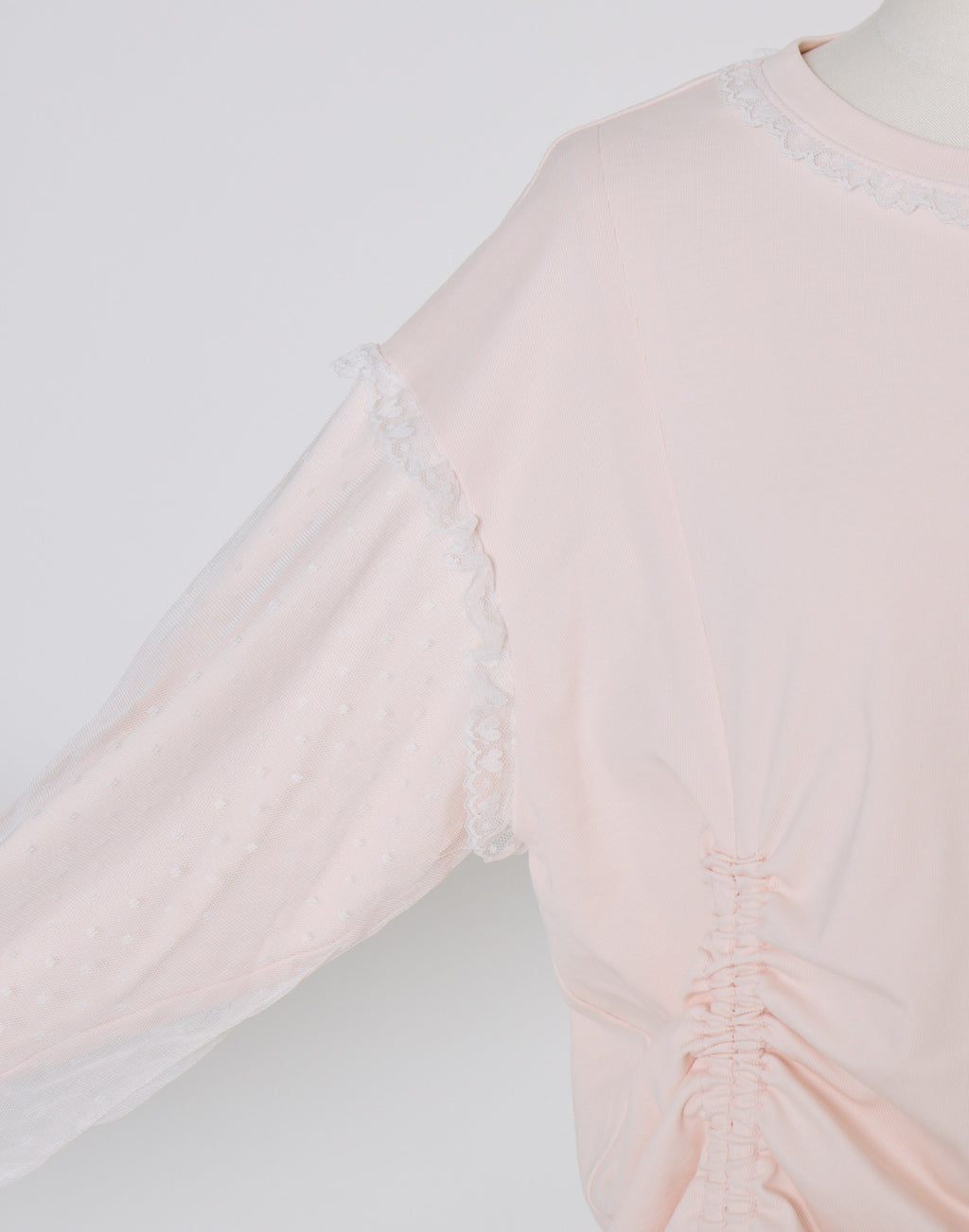 (Pre-order) Lolime lacy shirring logo pullover