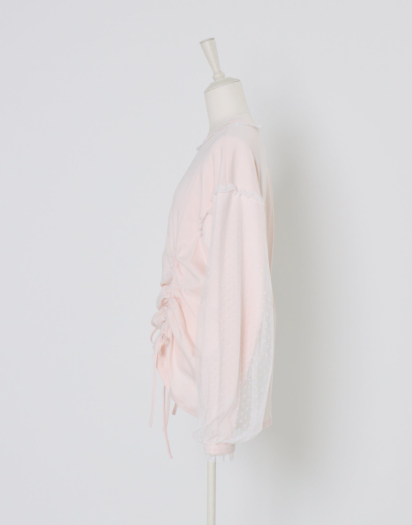 Lolime lacy shirring logo pullover