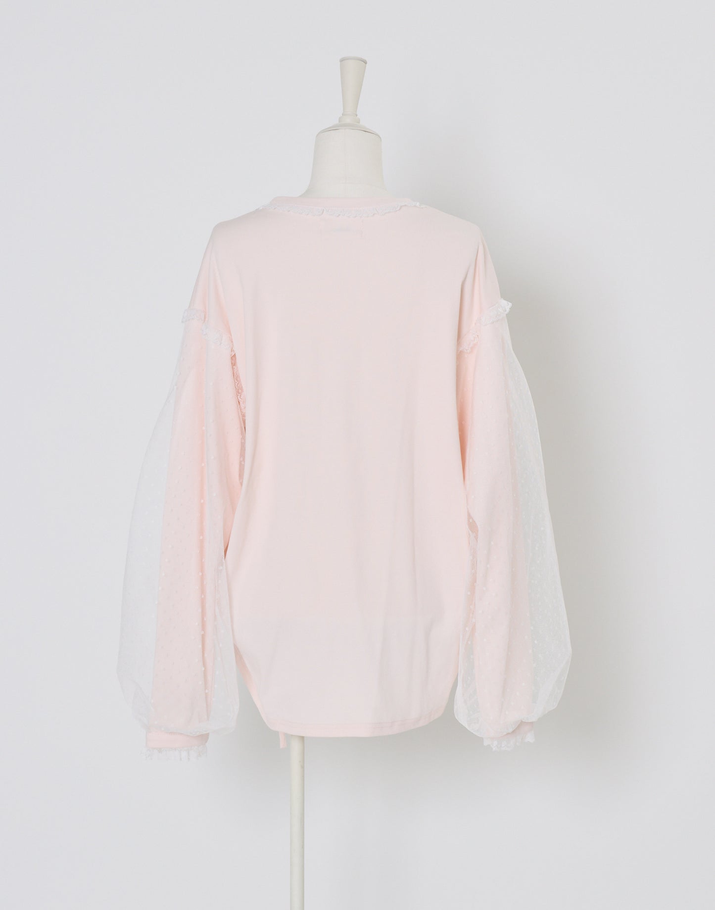 Lolime lacy shirring logo pullover