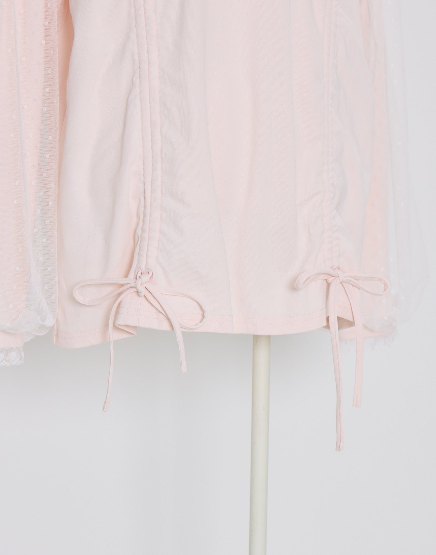 Lolime lacy shirring logo pullover