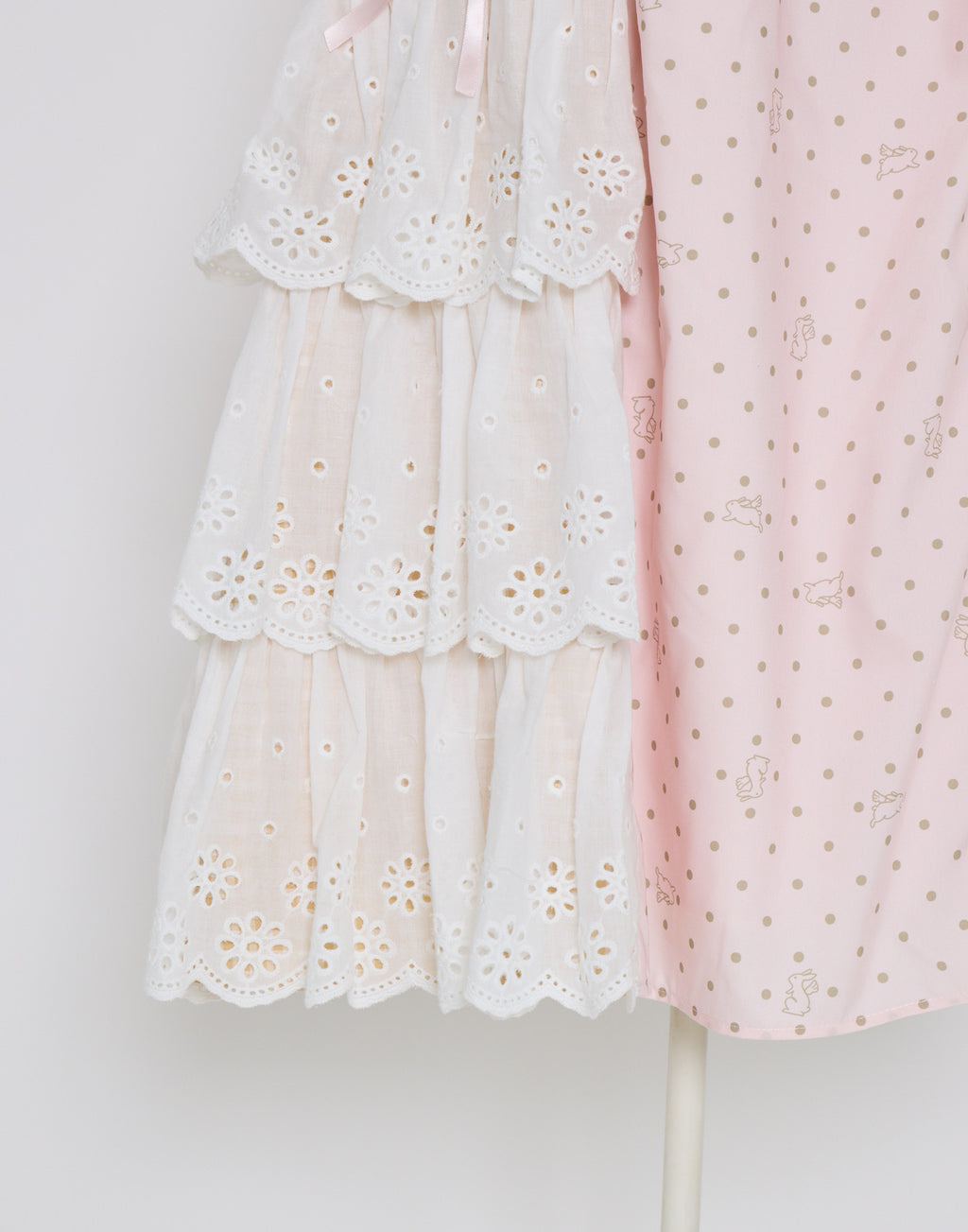 Lolime angel bunny frill patchwork skirt