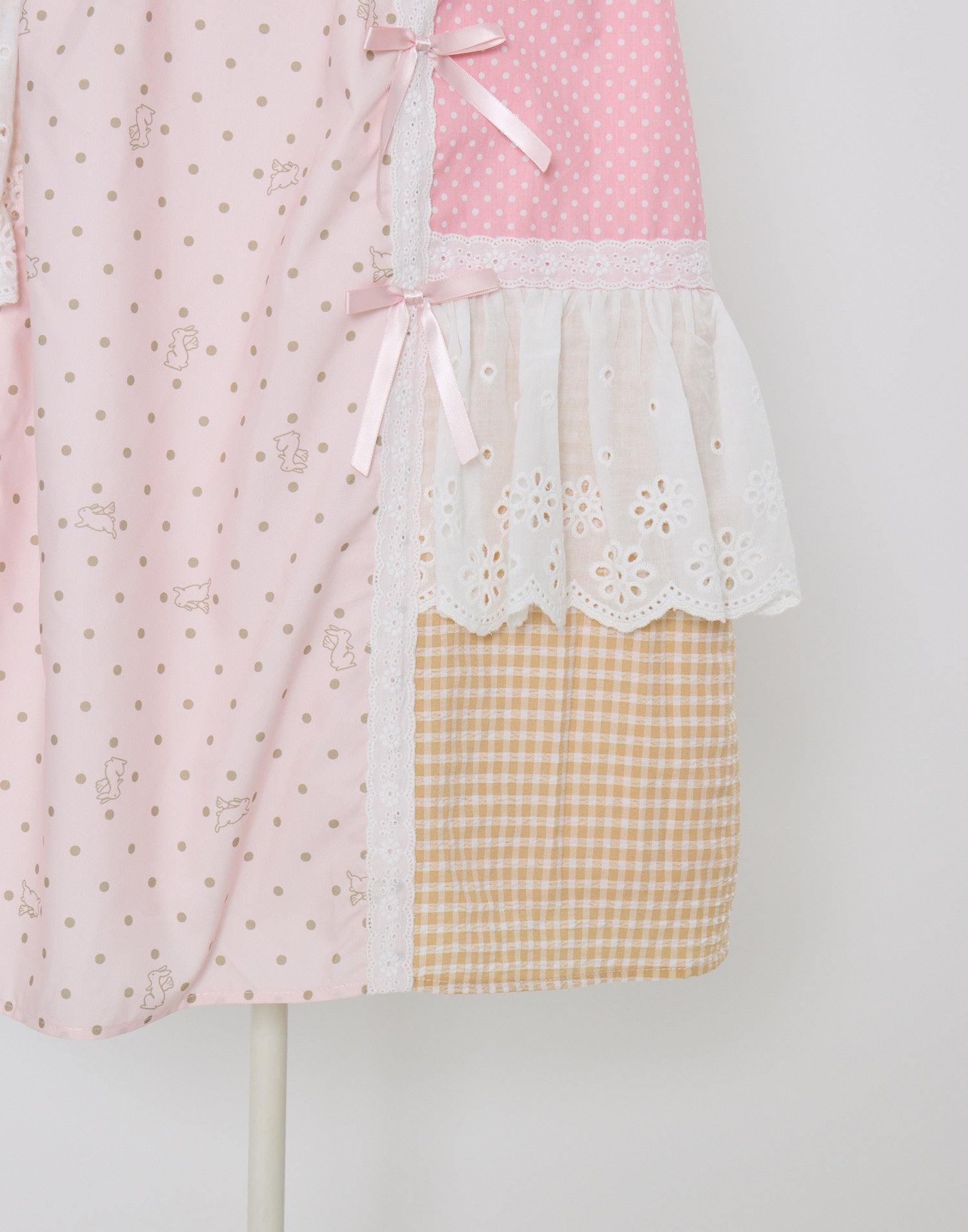 Lolime angel bunny frill patchwork skirt