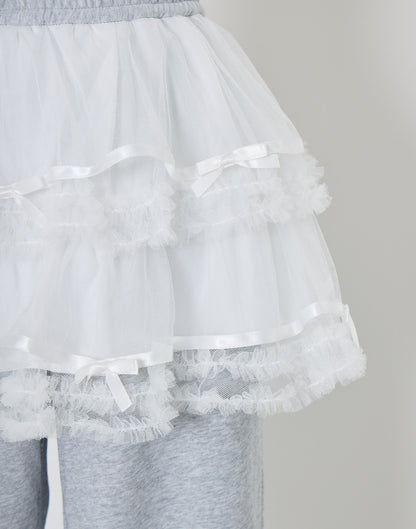 Lolime tulle layered skirt pants