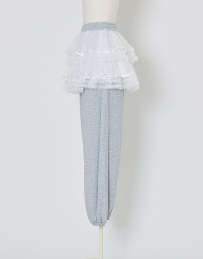 Lolime tulle layered skirt pants