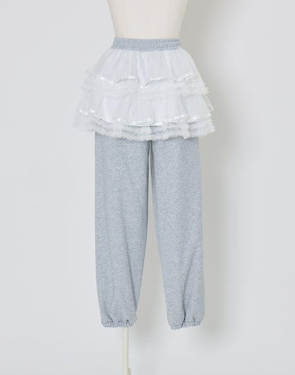 Lolime tulle layered skirt pants