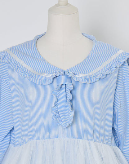 Lolime Tulle & Stripe sailor tunic