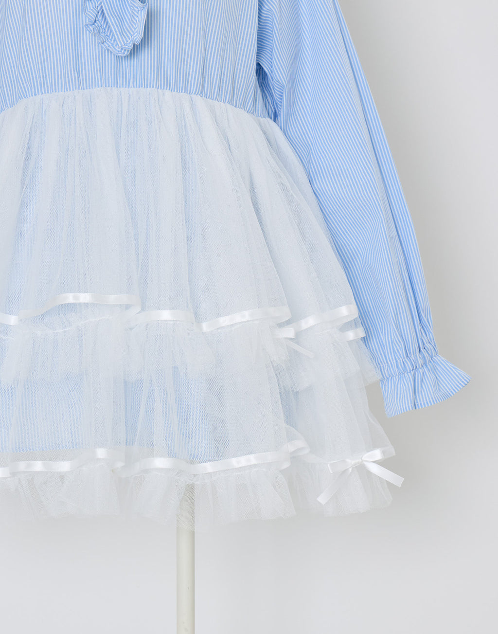 (Pre-order) Lolime Tulle & Stripe sailor tunic