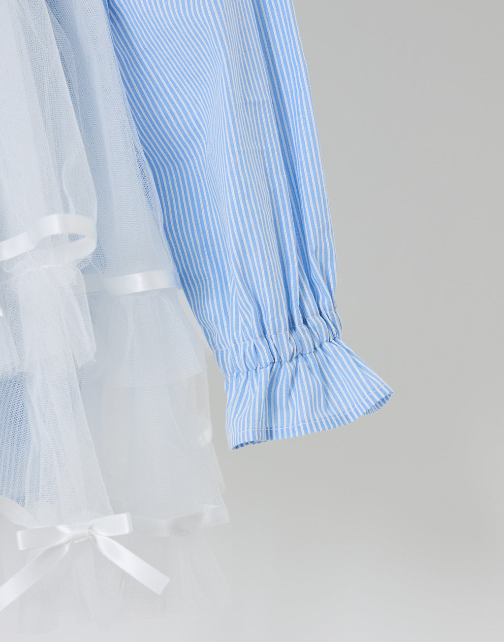 (Pre-order) Lolime Tulle & Stripe sailor tunic