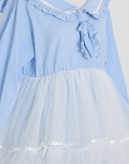 Lolime Tulle & Stripe sailor tunic